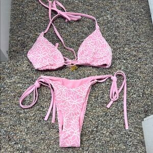 Pink Floral Bikini Set